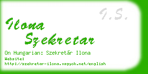 ilona szekretar business card